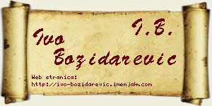 Ivo Božidarević vizit kartica